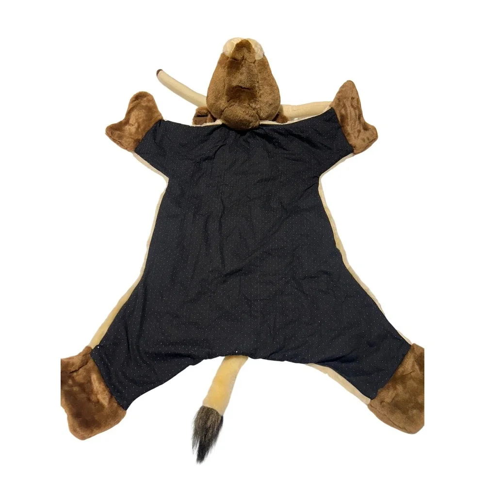 Carstens Plush Longhorn Cow Rug Nursery Baby Play Mat Decor Blanket Brown Cream